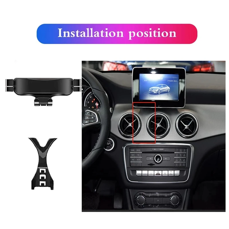 Car Mobile Phone Holder Air Outlet Mobile Phone Navigation Holder for Mercedes-Benz GLA CLA X156 W117 2013-2019 images - 6