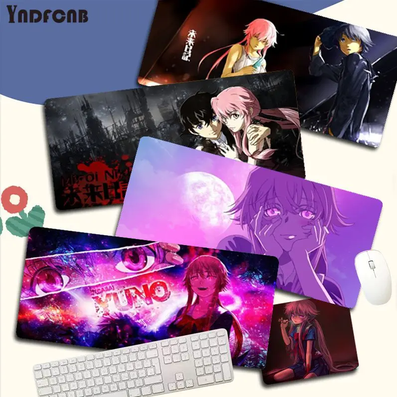 

Future Diary Mirai Nikki Keyboards Mat Rubber Gaming mousepad Desk Mat for large Edge Locking Speed Version Game Keyboard Pad