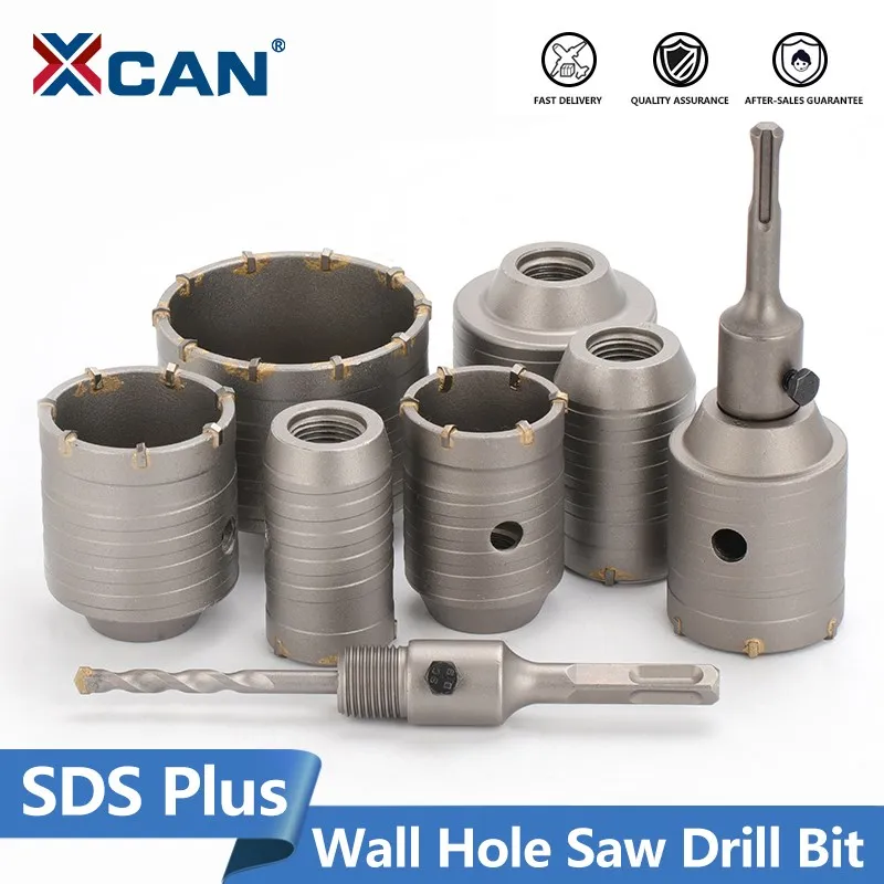 

XCAN SDS Plus Wall Hole Saw Drill Bit Concrete Hole Saw Hole Cutter Concrete Cement Stone Drilling Tool 30-100mm