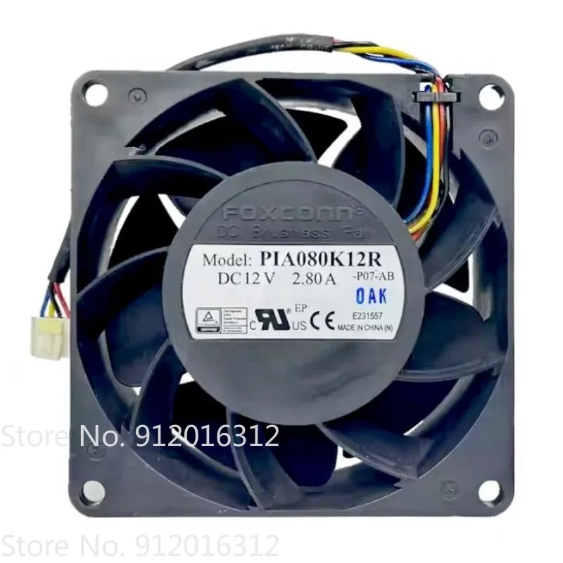 Фото НОВЫЙ Вентилятор охлаждения для Foxconn PIA080K12R 12V 2.8A №1