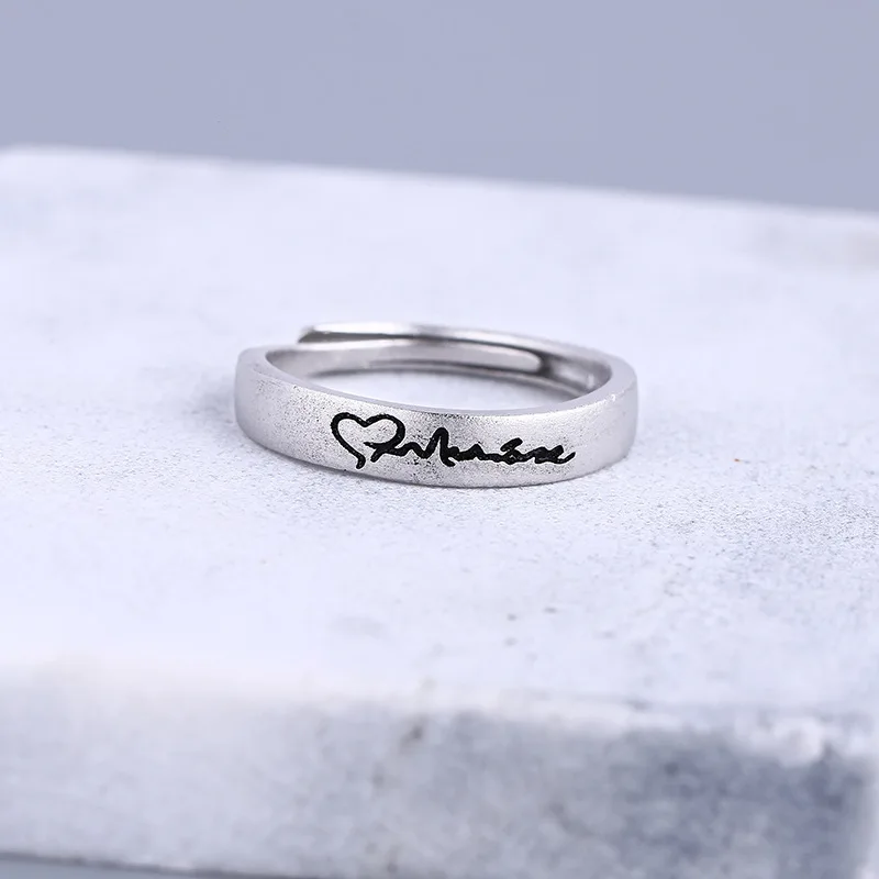 

Новые модные ювелирные изделия, винтажные открытые Регулируемые кольца на палец в стиле ретро с сердцем и волной для мужчин и женщин, подаро...