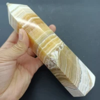 natural gold frozen stone tower crystal quartz wand heals