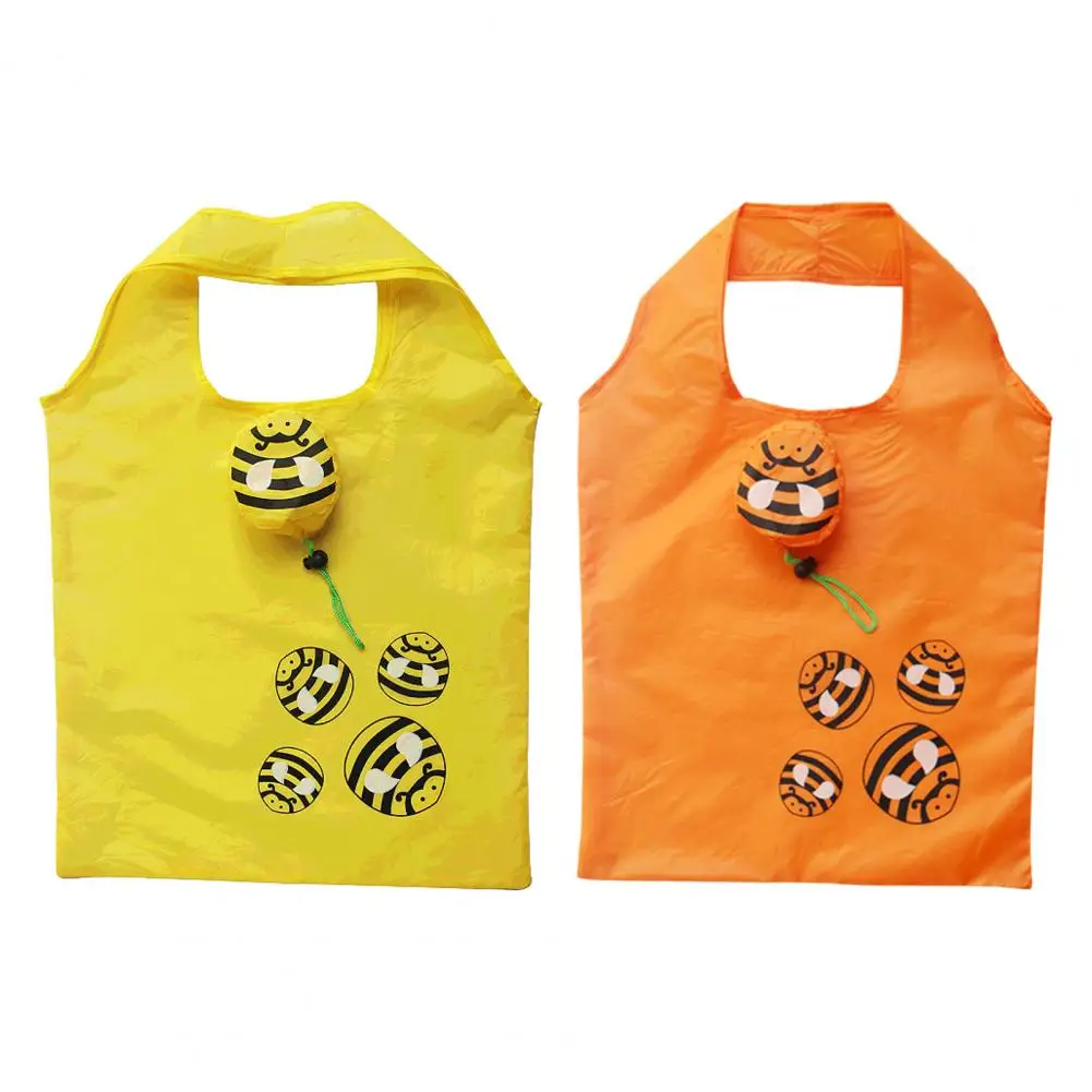 

Bee-shaped Bag Durable Eco-friendly Reusable Foldable Shopping Bags Cartoon Bees Design Premium Tote for Easy Grocery Shopping