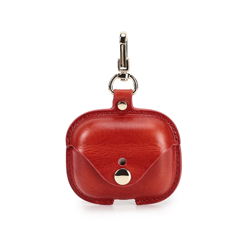 

For Airpods Pro Case Genuine Full Grain Leather Cases Apple AirPods Cases with Key Ring Support Apple Wireless Charging
