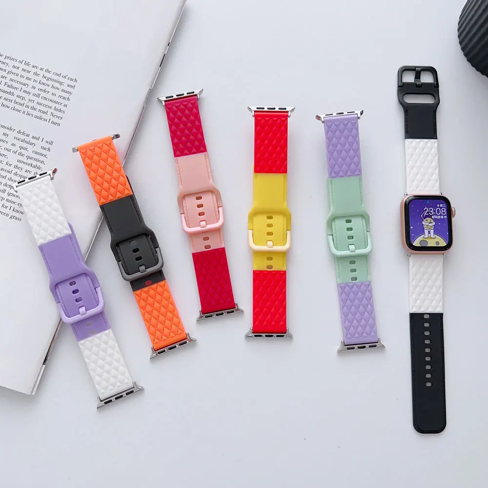 

Мягкий силиконовый ремешок для Apple watch band Ultra 49 мм 8 7 45 мм 41 мм, сменный Браслет для iwatch6 5 4 3 se 44 мм 42 мм 40 мм