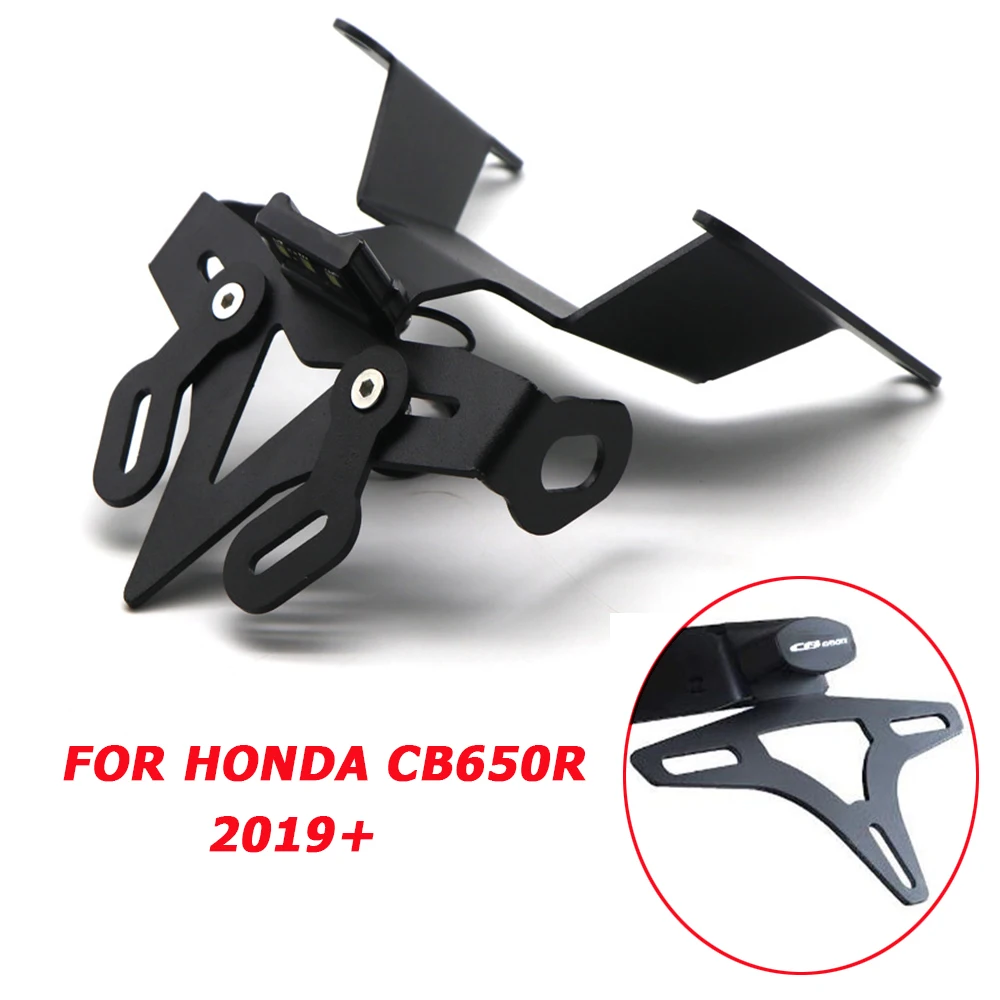 

For HONDA CBR CB 650R CBR650R CB650R 2021 2022 License Plate Holder Rear LED Light Tail Tidy Frame Fender Eliminator Bracket Kit