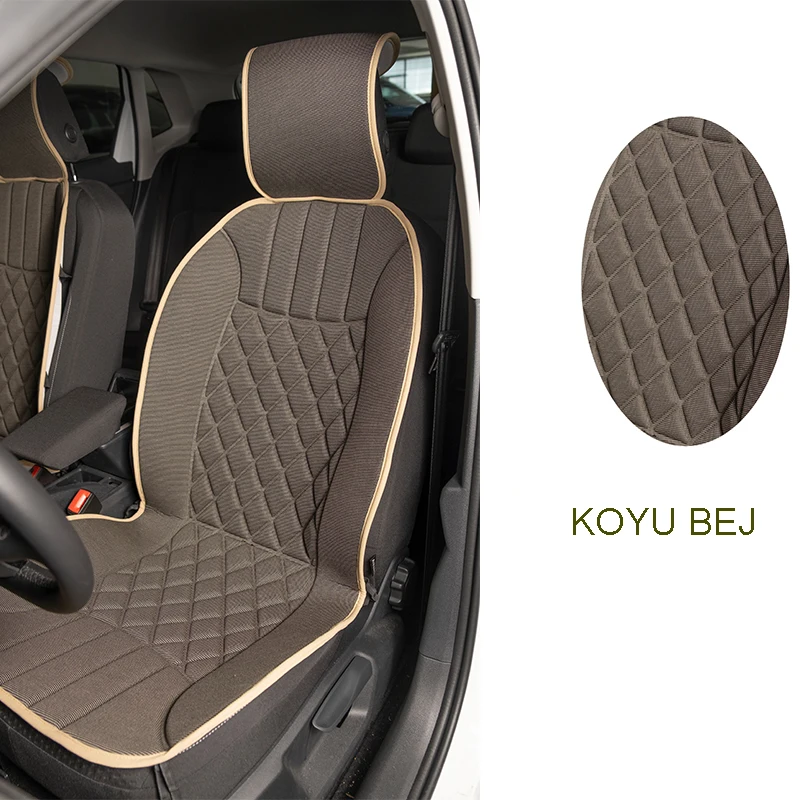

Car seat covers 2 Set cushion dark beige seat protective case Elegance auto interior accessories sleep travel universal