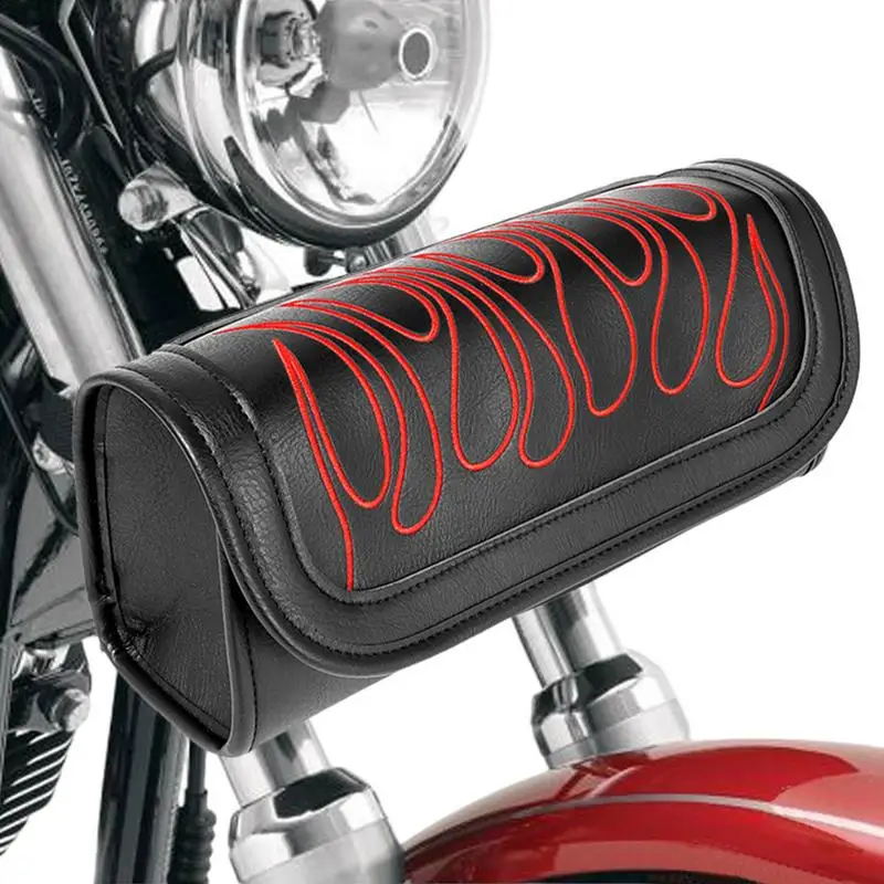 

Motorcycle Tool Bag Fork Bag Saddlebags Handlebar Bag Bar Storage Tool Bag Motorcycle Tool Bag PU Leather Universal For