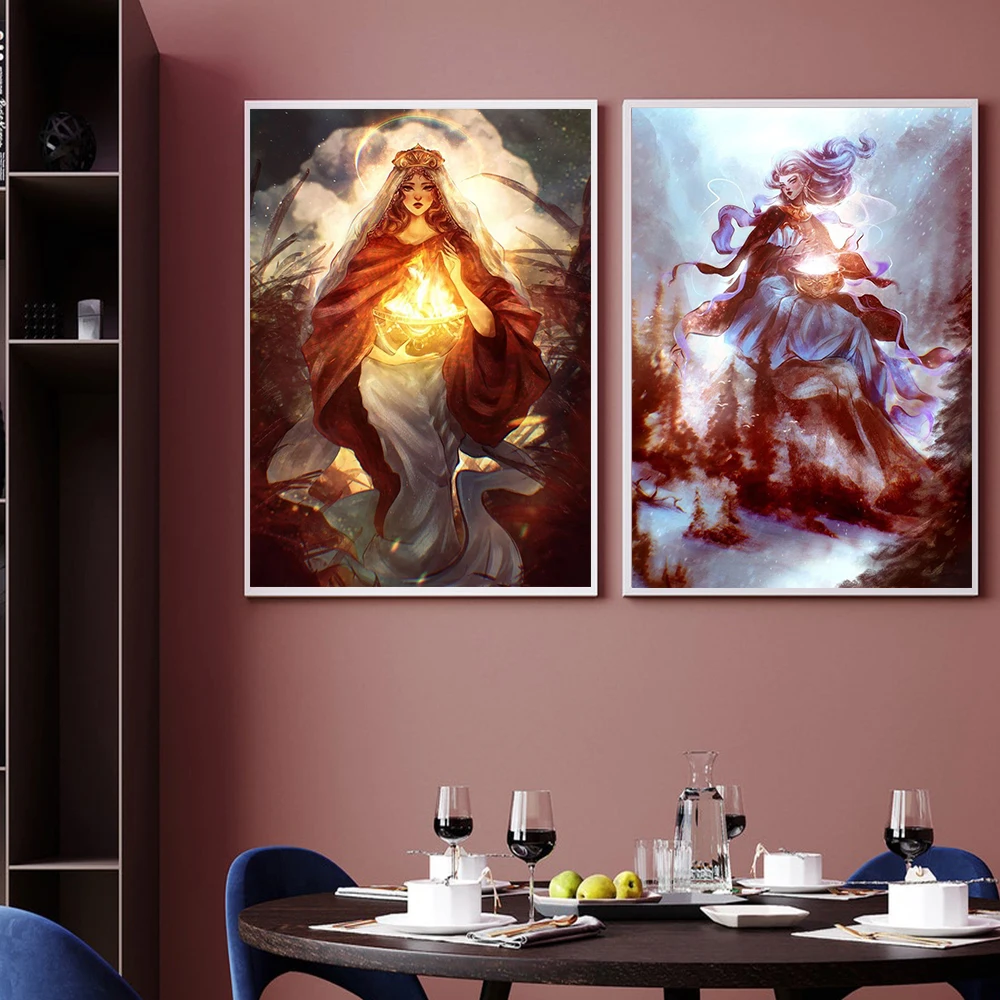 Абстрактная Женская Гера атена деметер греческое масло художественные принты