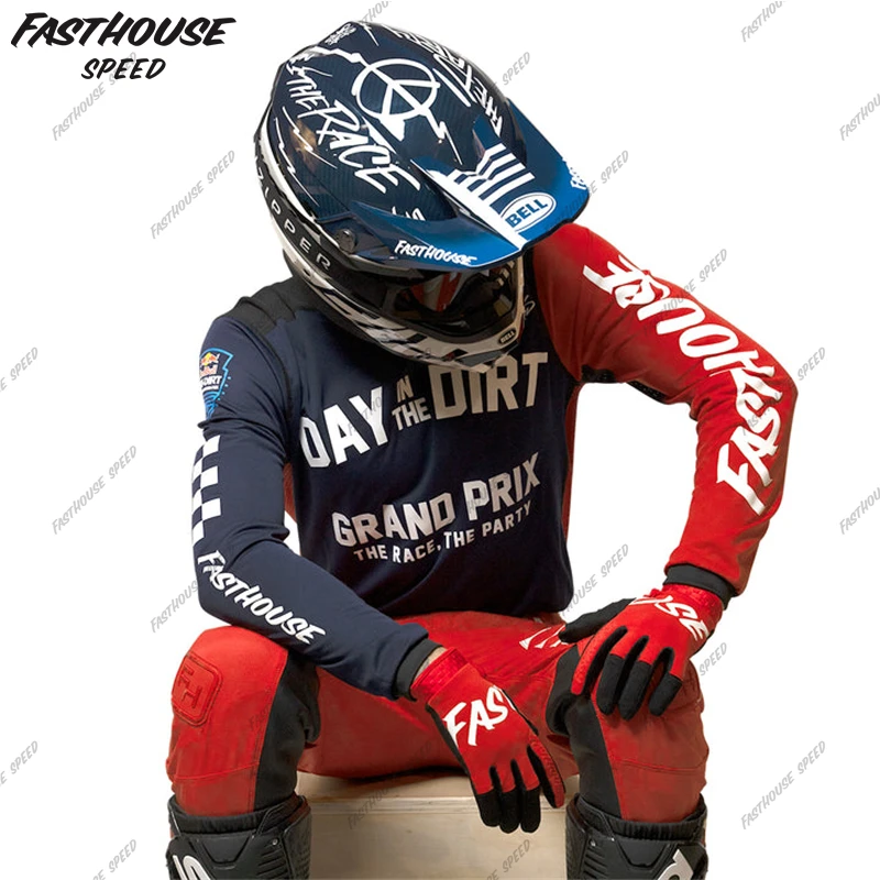 

2022 spring hot-sale FASTHOUSE SPEED bmx Men's Team MTB Motocross motorcycle long sleeve Jersey Downhill Anti-UV Bike Clothing