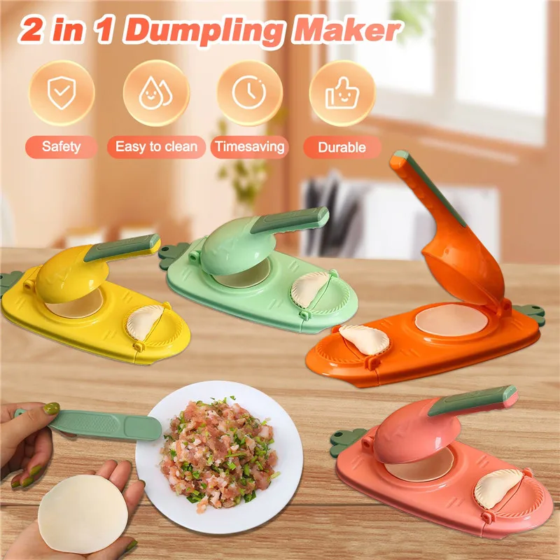 

Hot Dumpling Maker DIY Kit Wrapper Presser Manual Labor-Saving Ravioli Empanadas Dough SKin Molder Machine Portable Kitchen Tool