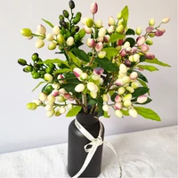 artificial european olive tree branches with olive fruit leaves for home hotel wedding diy decoration flowers plants wreath leaf