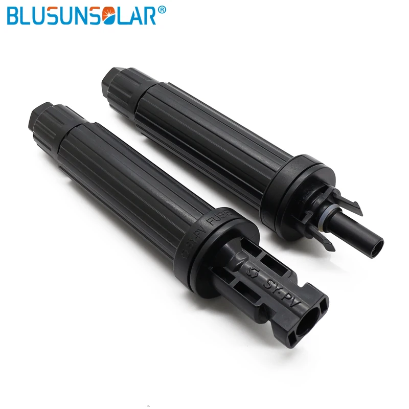 Buy 1 pair/lot IP67 PV solar Fuse Connector Holder male and female with fuse for Solar Energy System Protection on