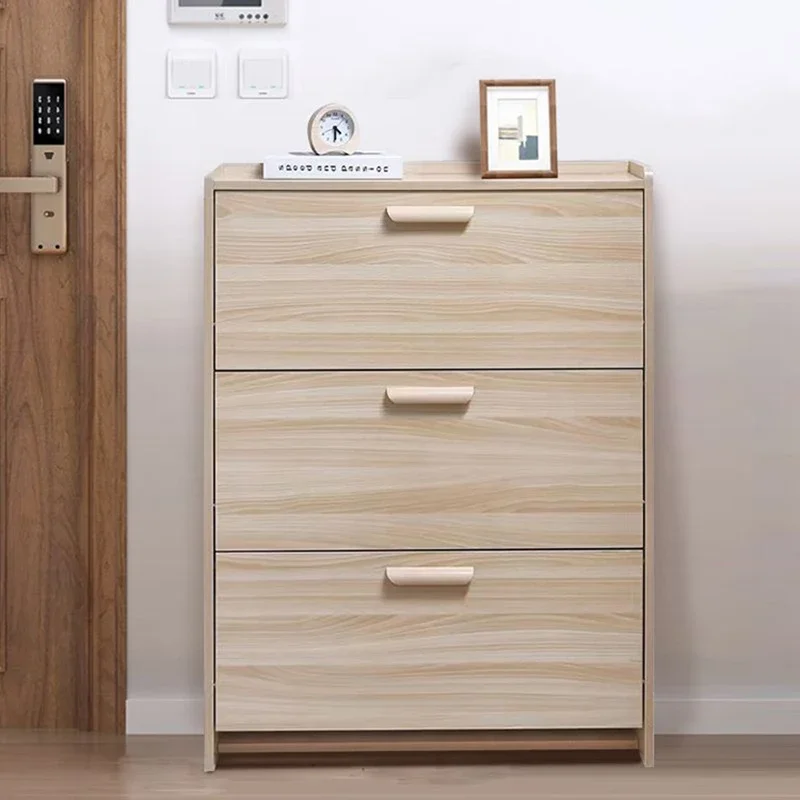 Деревянная Пылезащитная стойка для обуви узкие перегородки многоуровневые