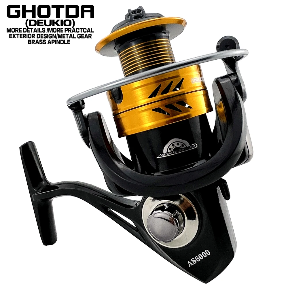 

2000-7000 Gapless Spinning Reel Fishing Reel With Metal Spool Metal Handle Metal Ball Grip Saltwater Reel Fishing Accessories