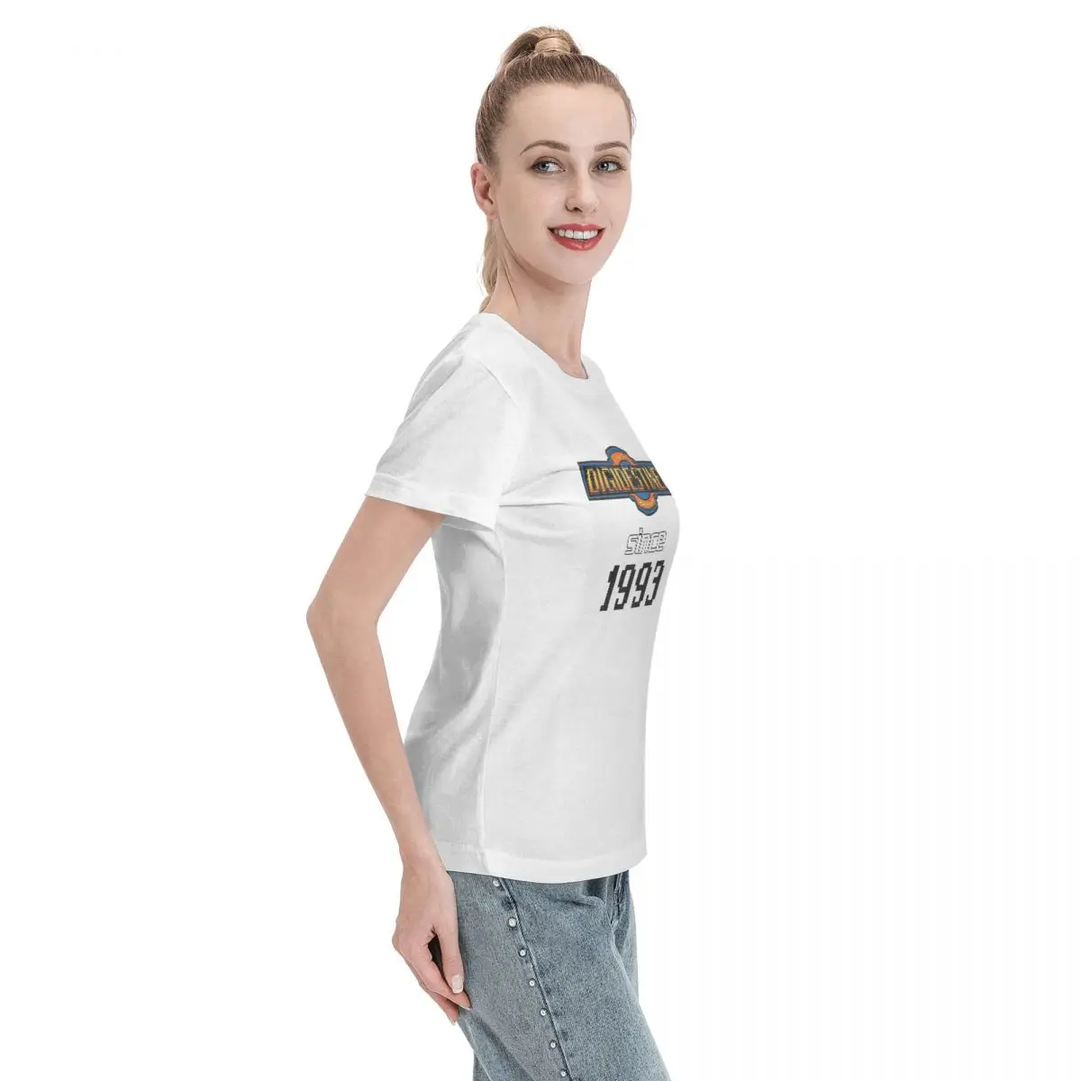 Женская футболка с коротким рукавом цифровые монстры