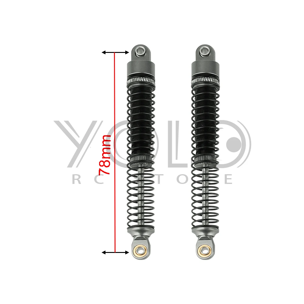 4 шт. 78 мм алюминиевые амортизаторы для 1/18 RC Crawler TRX4M TRX-4M Бронко Defender обновленные