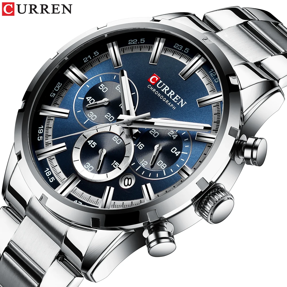 relogio masculino curren hot fashion mens watches top brand luxury wrist watch quartz clock watch men waterproof chronograph free global shipping