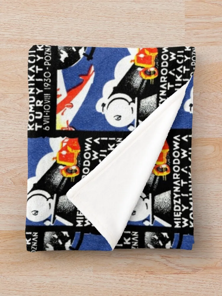 Одеяло Poznan Poland Expo 1930 волосатое роскошное дизайнерское милое клетчатое одеяло