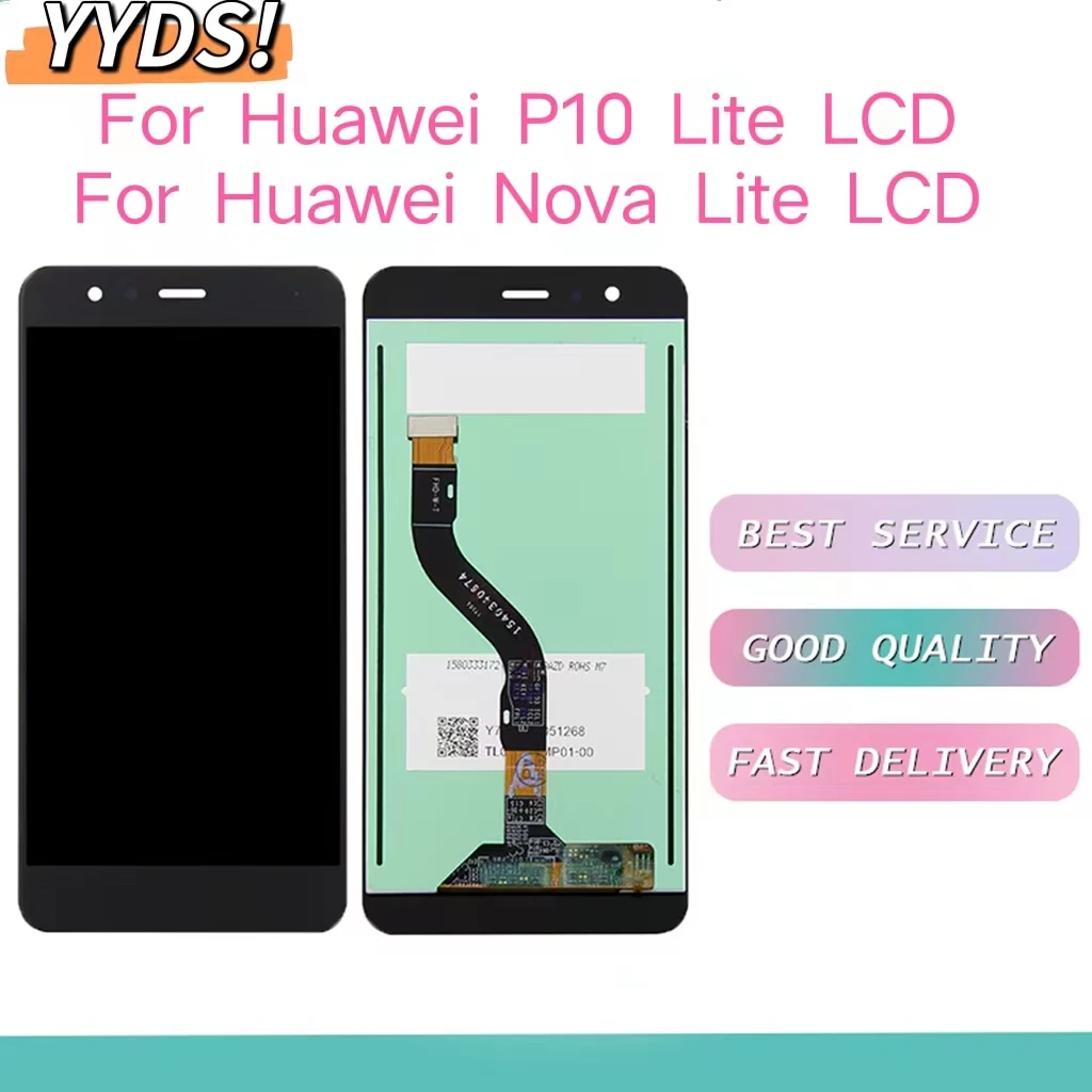 

New 5.2" Original LCD For Huawei P10 Lite LCD Touch Screen Digitizer Assembly WAS-LX1 LX1A LX2 LX3 For Nova Lite LCD With Frame
