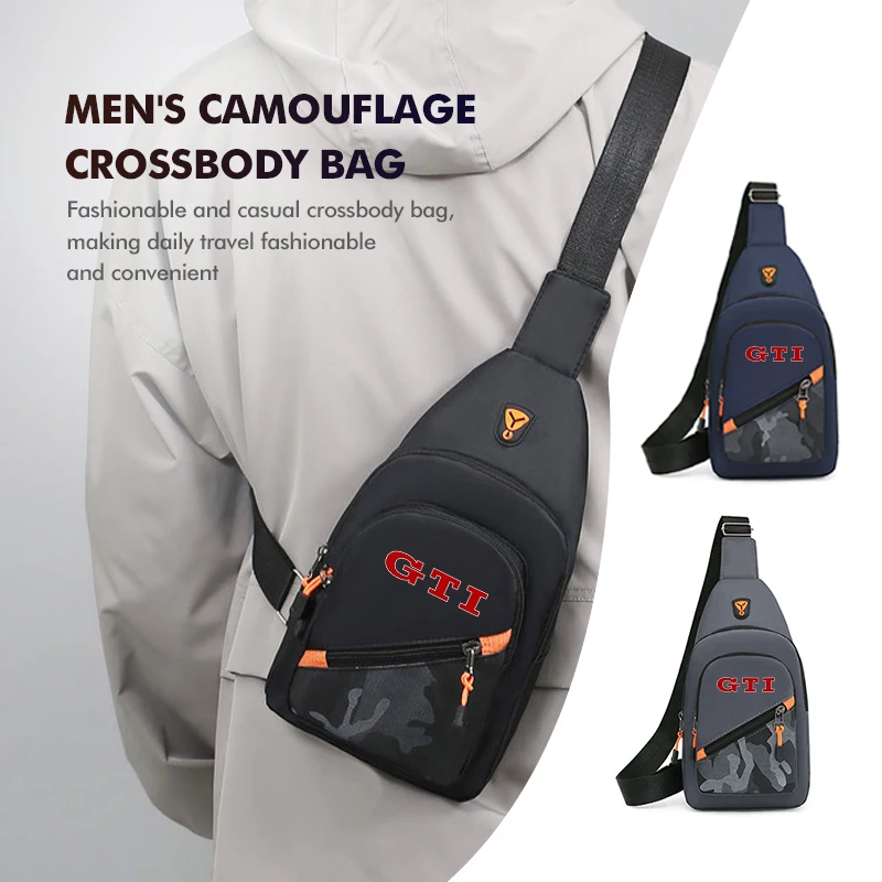 Сумка через плечо с логотипом автомобиля мужская сумка нагрудная для Volkswagen Golf 4 5 6