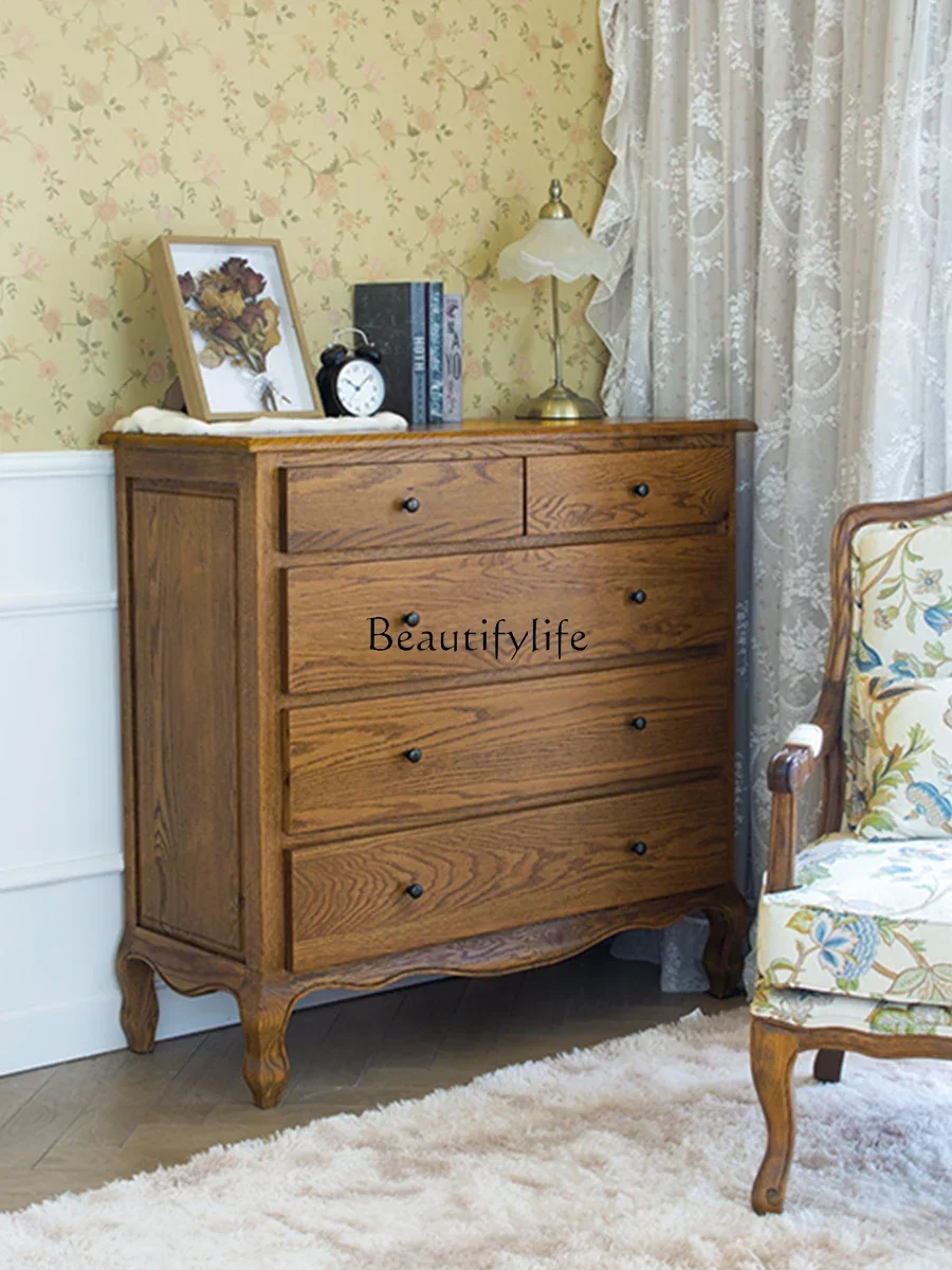 Дубовый комод в европейском стиле многофункциональный шкаф для хранения мебели