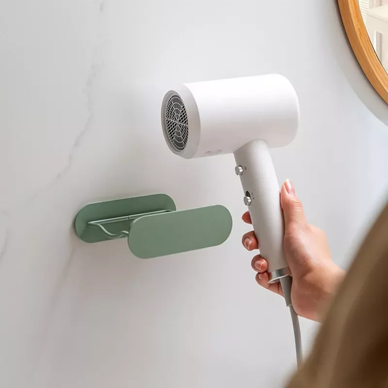 

Hair Dryer Rack Free Perforation Wall Mounted Hairdryer Bracket Storage Holder Bathroom Shelf Organizer Storage Accessories