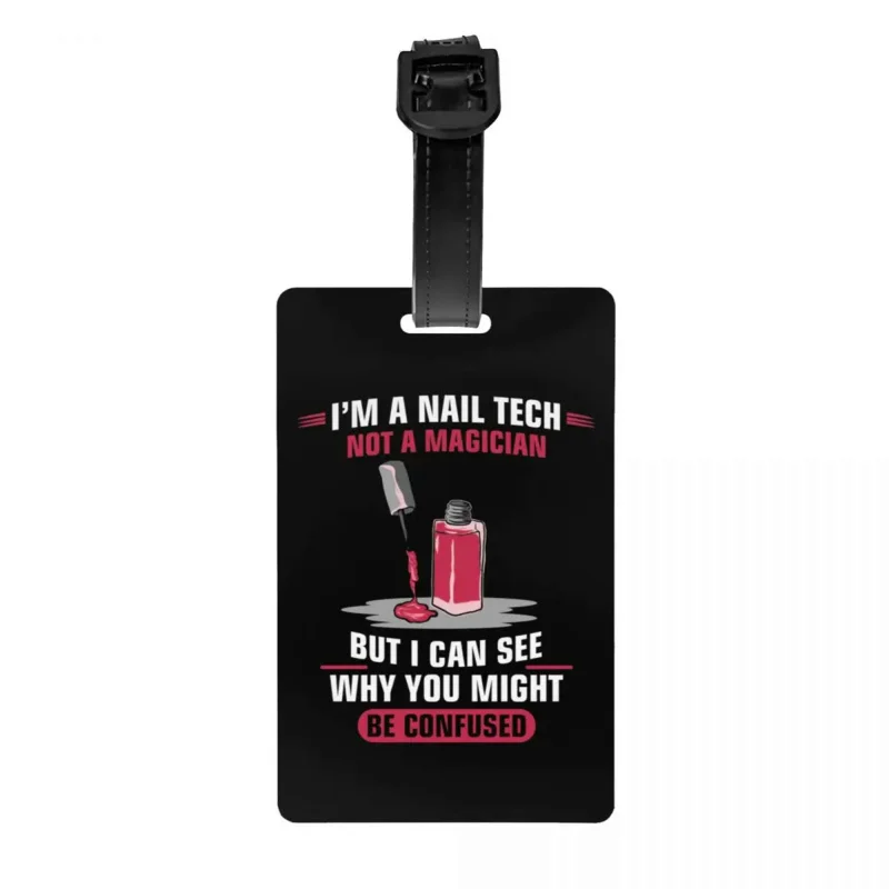 

Tech Fingernails маникюрный багажный бирка для чемодана для путешествий лак для ногтей Защитная крышка имя идентификационная карта