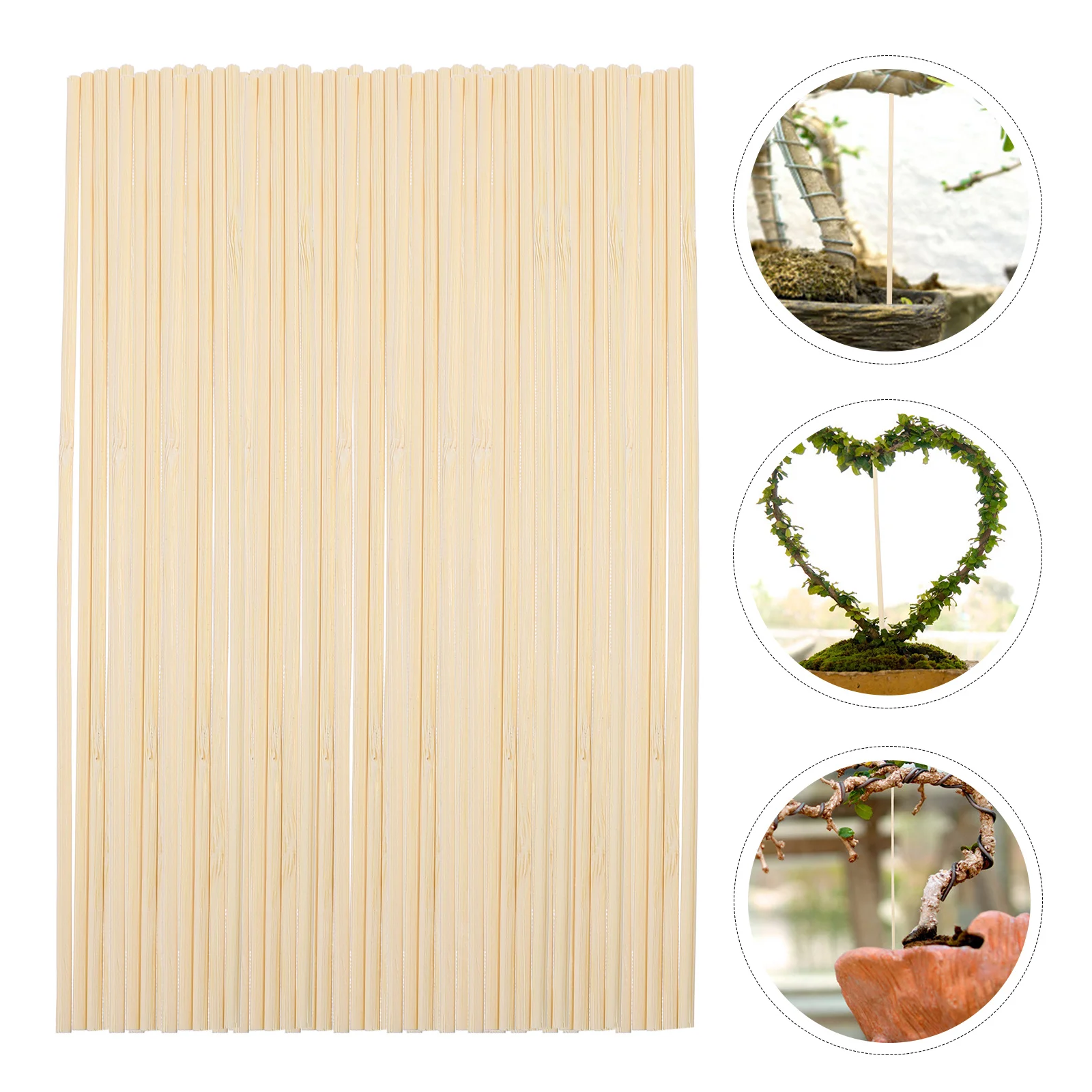 

200pcs Bamboo Plant Stakes Flower Plant Stakes Garden Wood Stakes Plant Supports