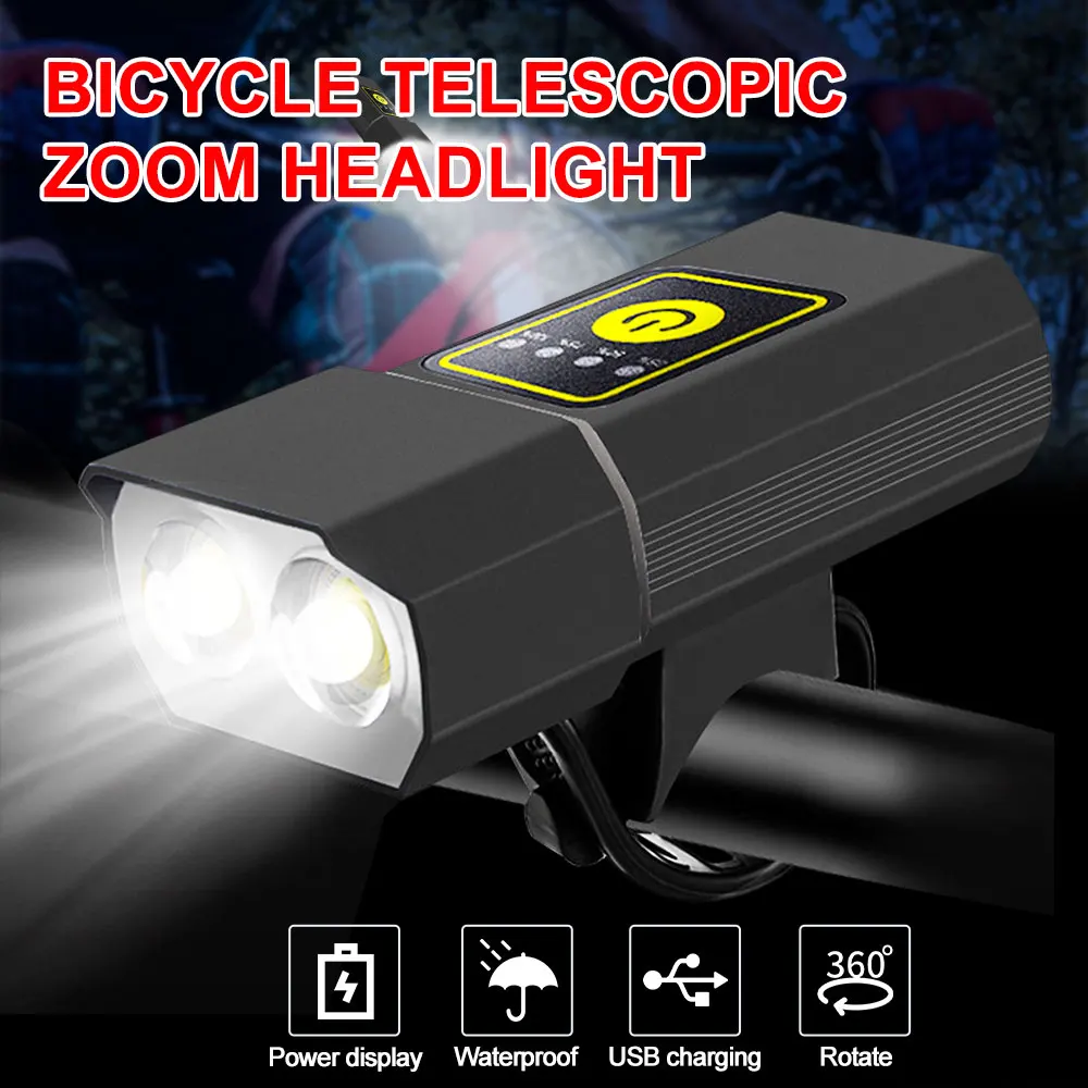 

Bike Bicycle Light USB LED Rechargeable MTB Road Bike Front Back Headlight Led Lamp Flashlight Cycling Light Cycling Accessories