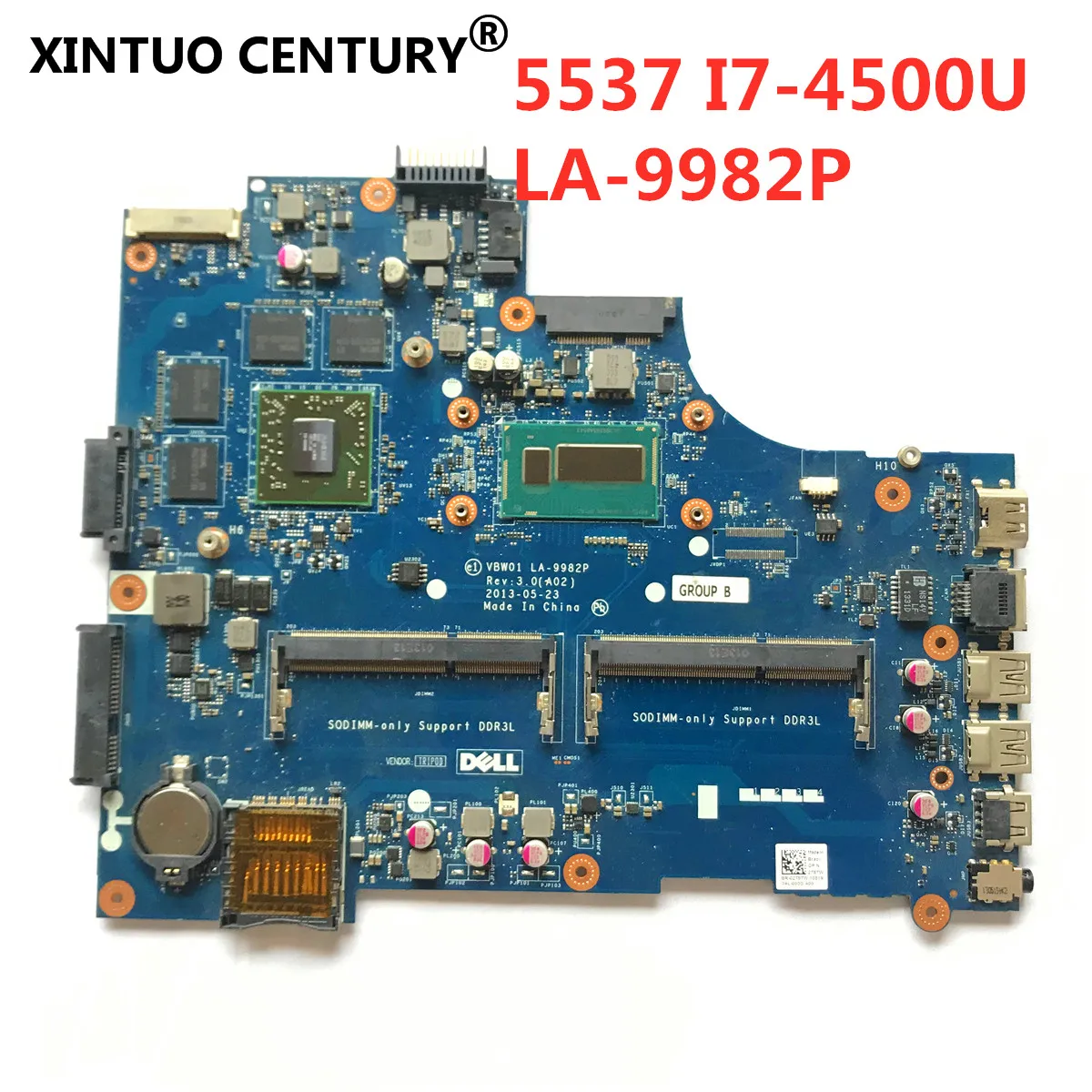 

LA-9982P motherboard for Dell Inspiron 15R-5537 3537 original mainboard I7-4500U 2GB graphics card 100% Test OK