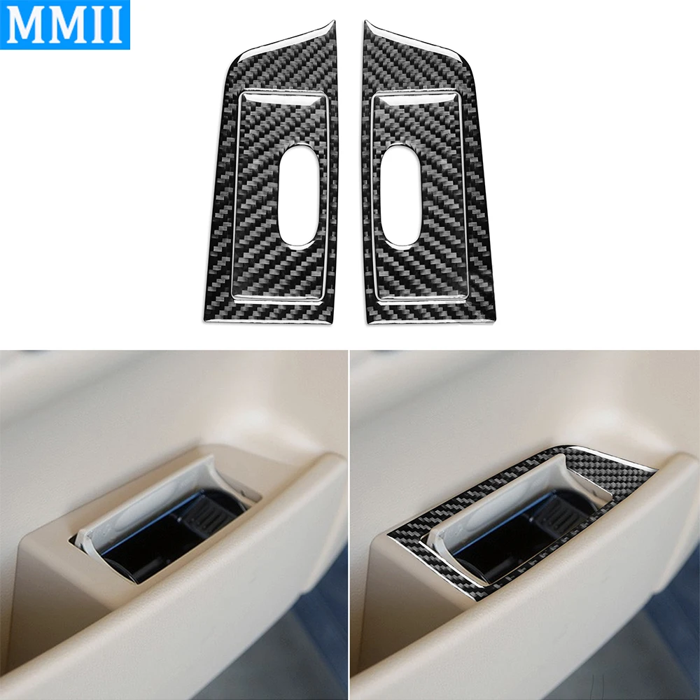 

Для BMW 5 серии E60 2004-2007 задняя дверь из настоящего углеродного волокна Коробка для хранения Пепельница панель отделка крышка Автомобильный и...