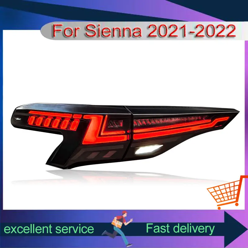 Стайлинг автомобиля для Toyota 2021-2023 SIENNA модернизированный задний фонарь DRL