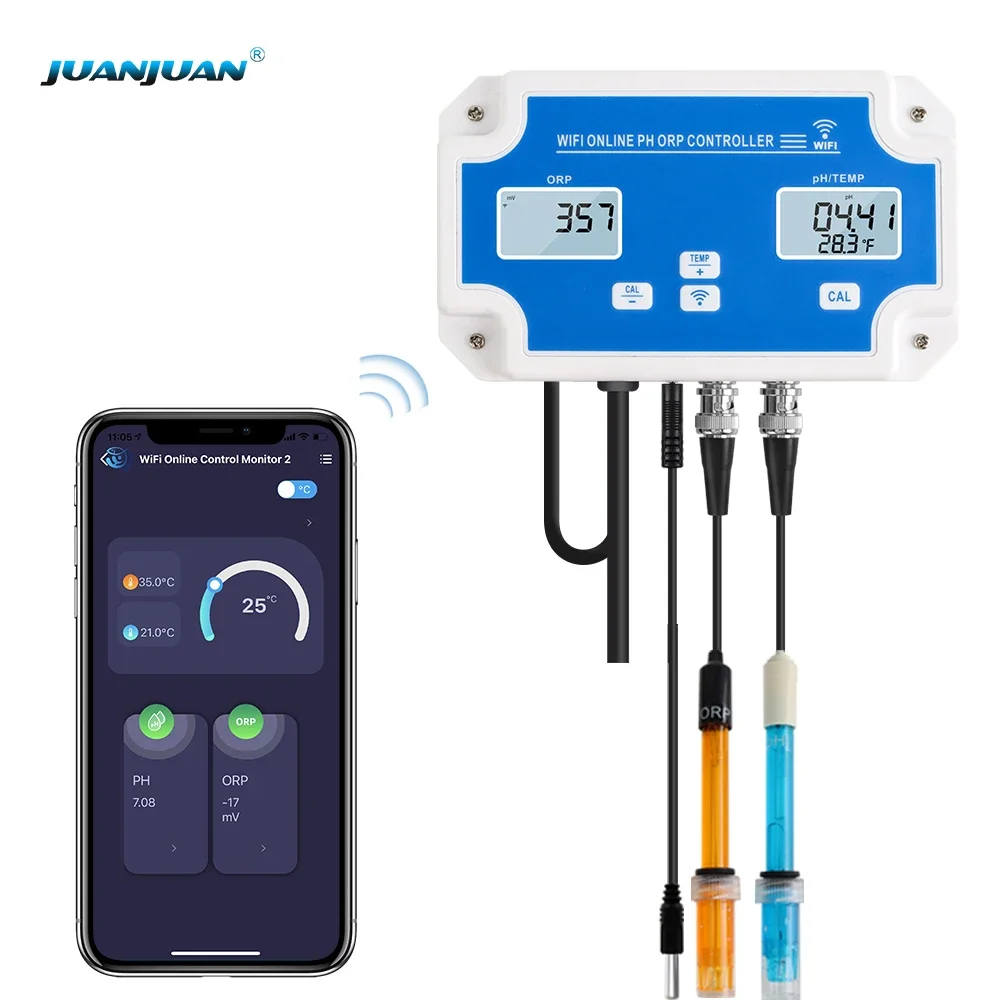 Лидер продаж 3 в 1 ЖК-дисплей Smart Tuya Wi-Fi измеритель ОВП W2839 контроллер мониторинга