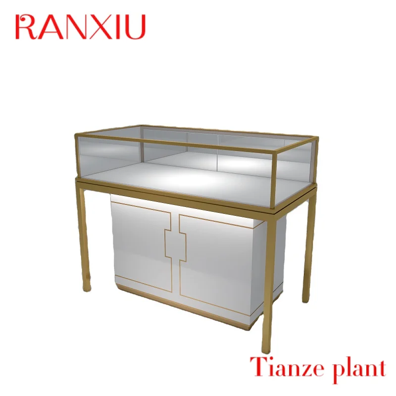 Современные модные деревянные ювелирные изделия на заказ стены стеклянный шкаф