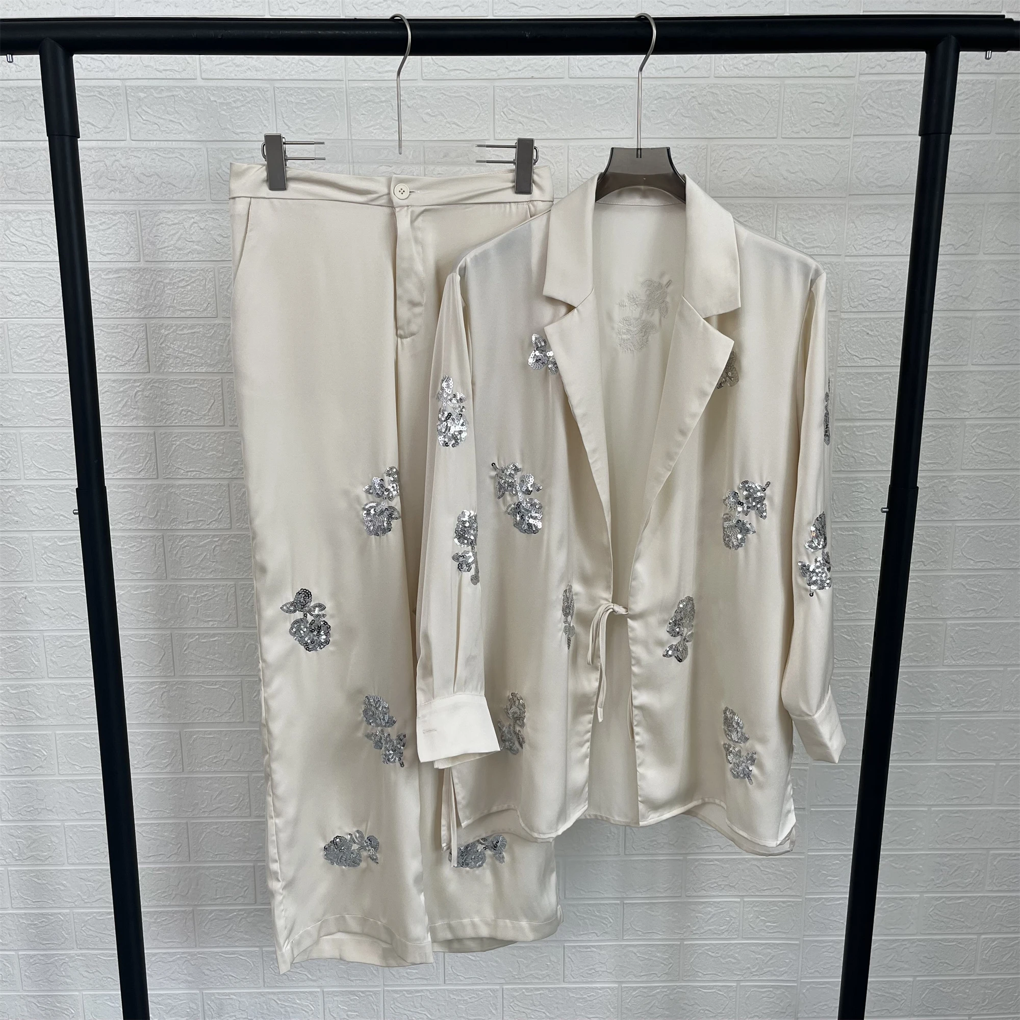 Taop &amp Za-минималистичный костюм на шнуровке для женщин длинные брюки куртка