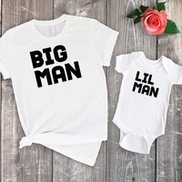 big man matching father baby gift set dad and baby matching shirt dad gift 2022 boys clothes letter fashion classic tee xl