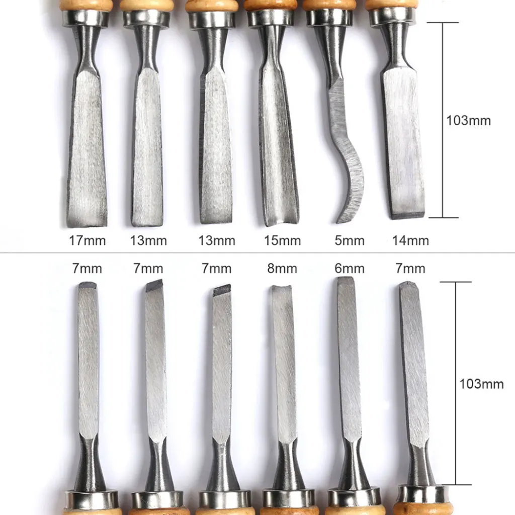 12PCS High Quality Knife Woodworking Tools Violin Maker Tool Cutter Knives Luthier Guitar Chisel High Quality Steel Accessory