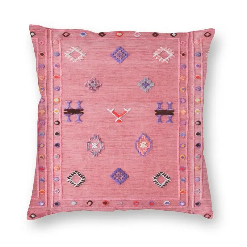 

Luxury Pink Oriental Traditional Moroccan Style Throw Pillow Cover Decoration Bohemian Ethnic Floral Cushion Cover for Sofa
