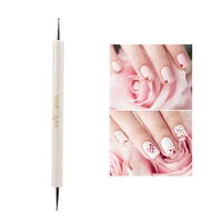 1pc manicure tools nail art dotting rhinestone flower pen stainless steel crystal dual end design painting