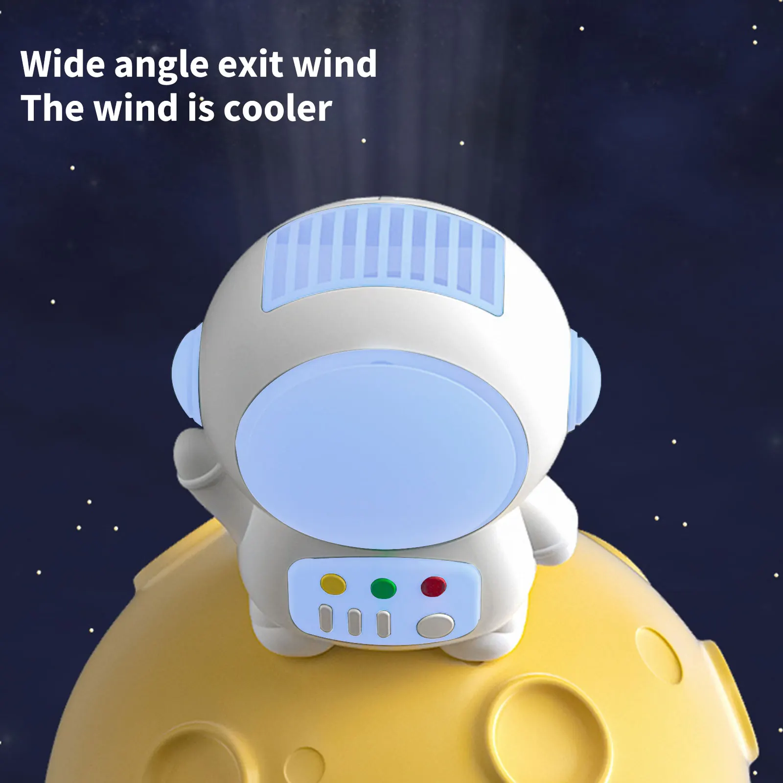 

Portable Astronaut Fan Bladeless & Anti-slip Handle with Keychain for Summer