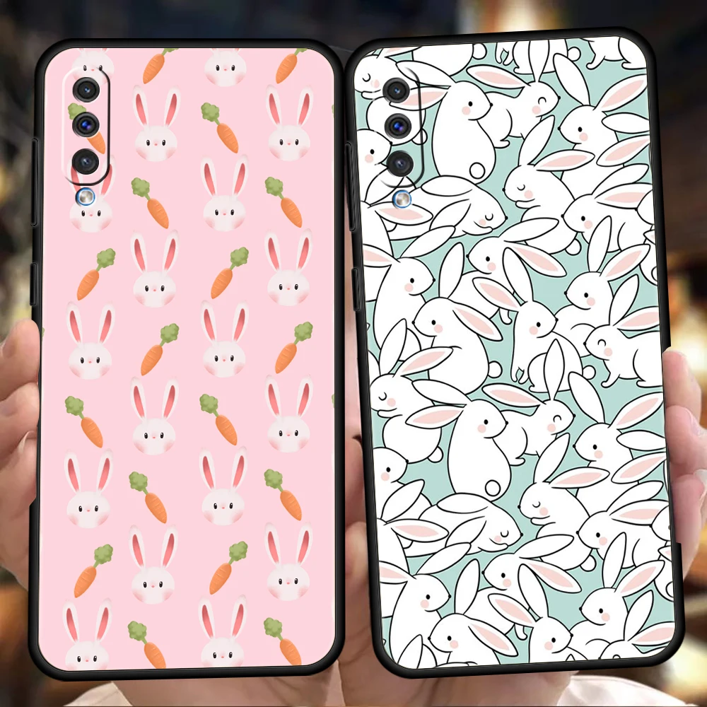 

Simple Line Rabbit Cartoon Phone Case for Samsung Galaxy A12 A22 A10 A20 A30 A40 A50 A52 M12 M22 M31 M32 Shockproof Soft Shell
