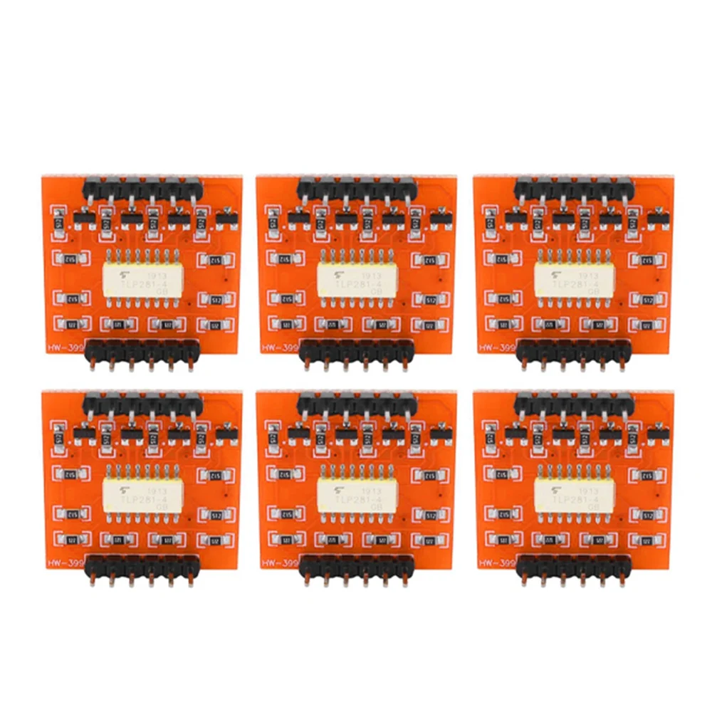 

6 шт., TLP281, 4-элементный изоляционный модуль, высокоуровневая и низкая плата расширения, электронный модуль строительного блока