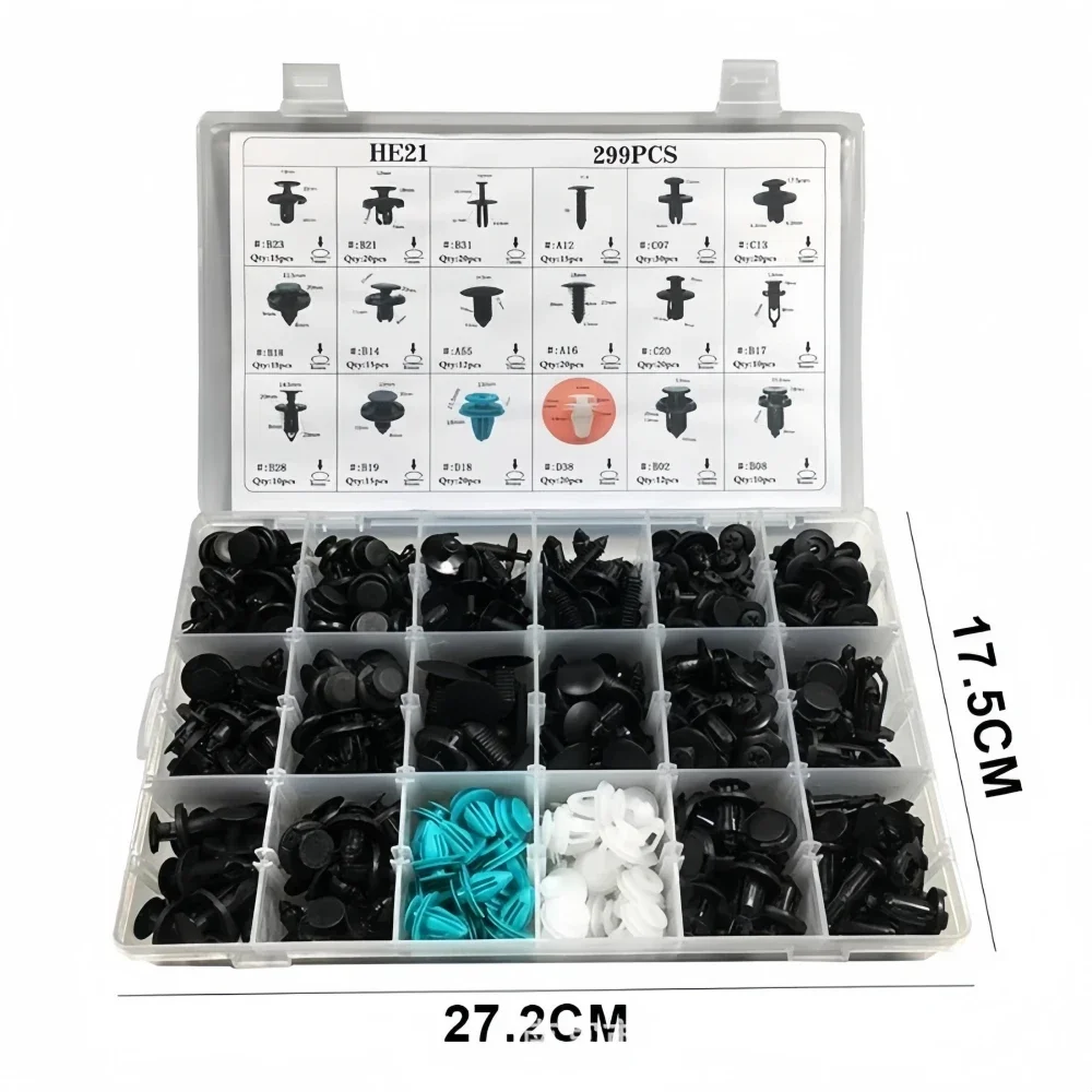 Заклепки для кузова автомобиля заклепки Mercedes Benz BMW Citroen Honda Nissan 299 шт. 18 размеров