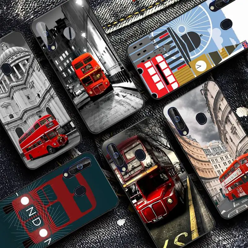 

London bus Phone Case for Redmi 8 9 9A for Samsung J5 J6 Note9 for Huawei NOVA3E Mate20lite cover