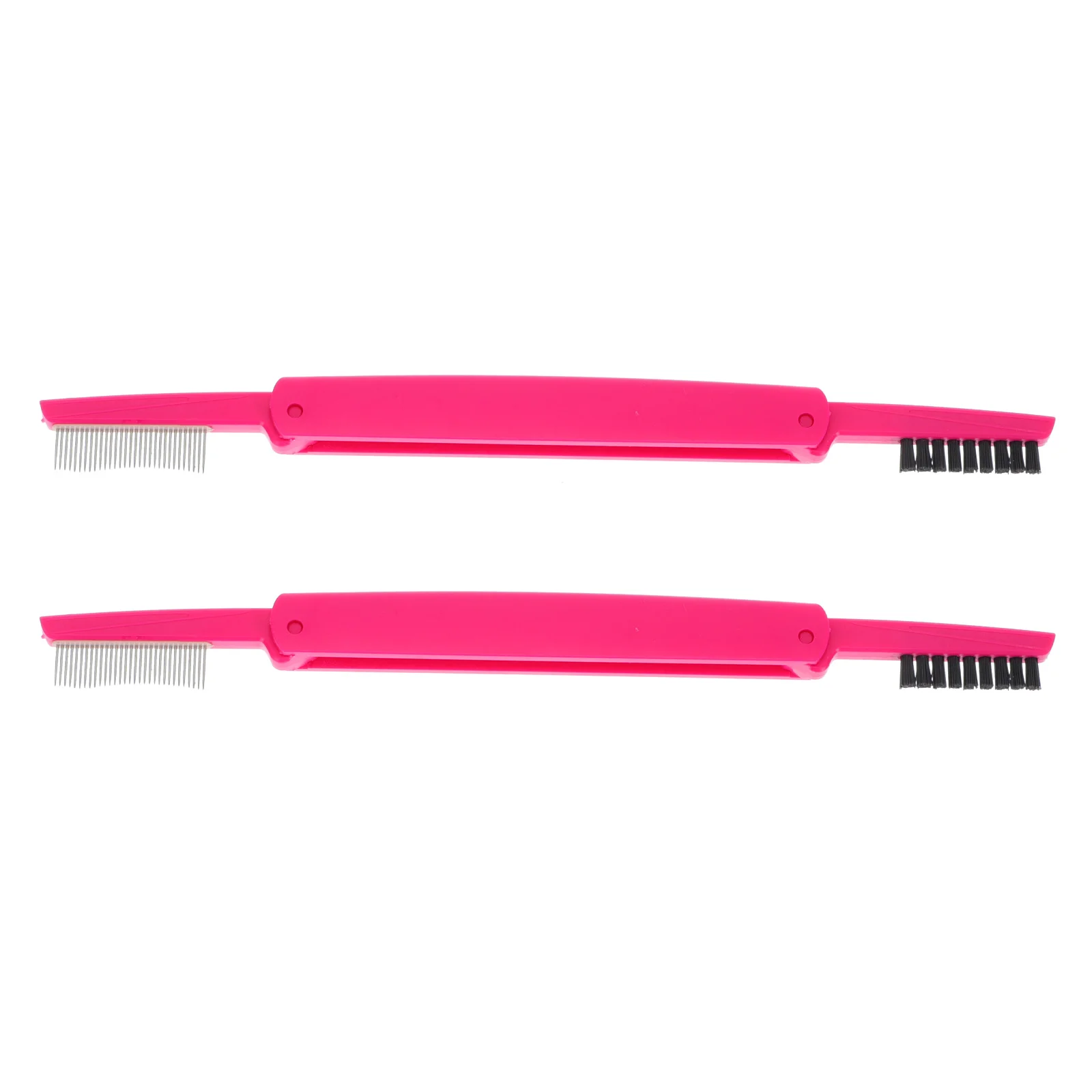 

Brush Eyelash Comb Eyebrow Metal Separator Lash Grooming Tool Folding Teeth Brow Sided Dual Mascara Brushes Applicator Eyetools