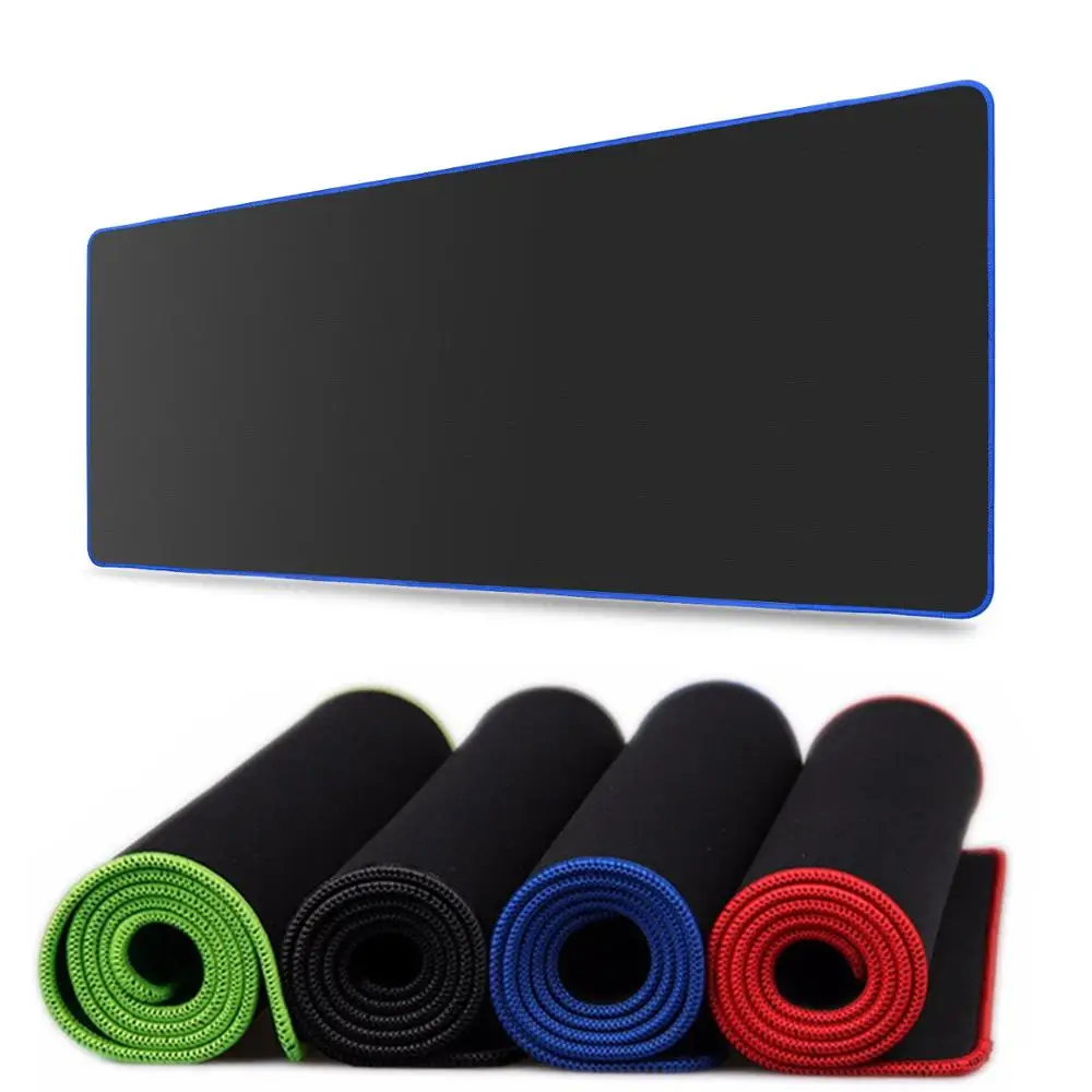 

Pure Black Large Gaming Mouse Pad Colorful Lockedge Mouse Mat Keyboard Mat Table Mat Desk Mat For Notebook Laptop Gamer Mousepad
