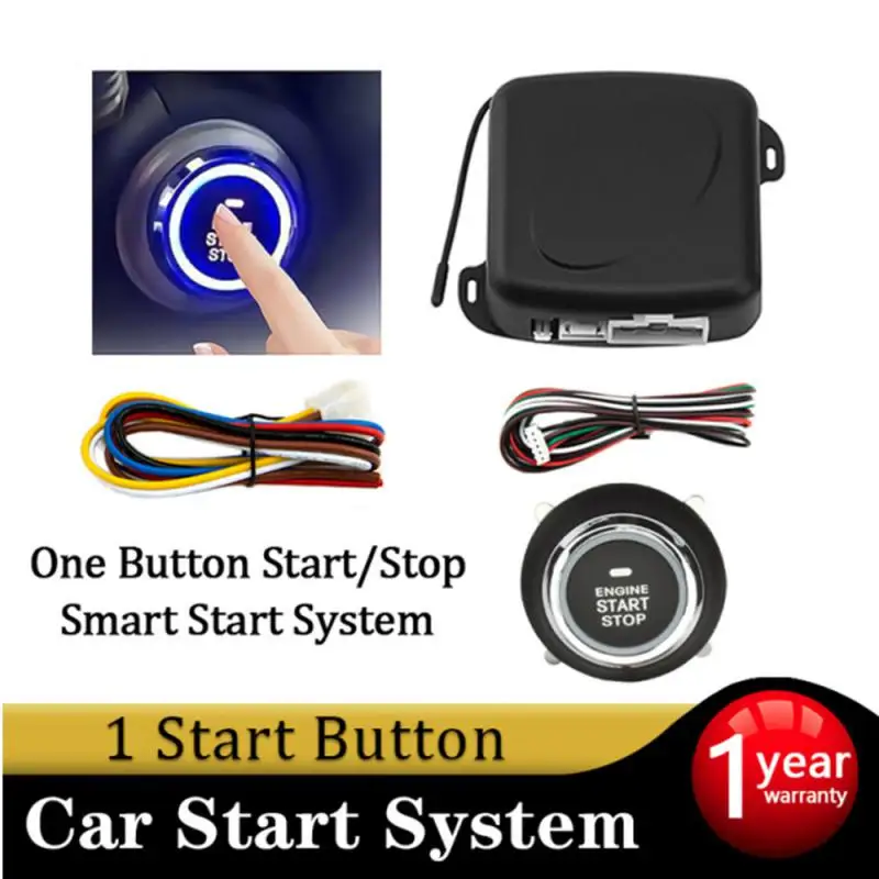 

Universal Car Push One Button Start Stop System Car Alarm Auto Start Keyless Entry System Remote Start Kit Auto Accessories