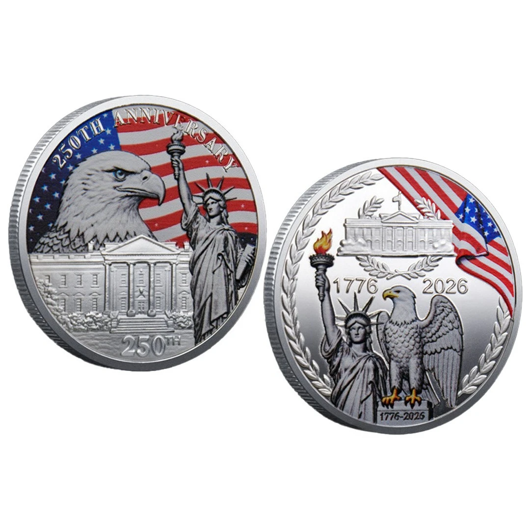 Позолоченная юбилейная монета Белый дом и liberty