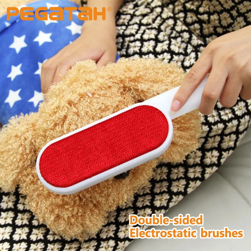 

Removing From Furniture Self-cleaning Lint Dog Cat Pet Hair Remover Hand Operate Dust Removal Brush Electrostatic Woolbrush